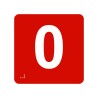 Pictogramme en alu avec braille et relief "0"