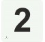 Pictogramme en alu avec braille et relief "2"