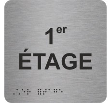 Picto alu avec braille et relief "1er ETAGE"