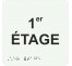 Picto alu avec braille et relief "1er ETAGE"