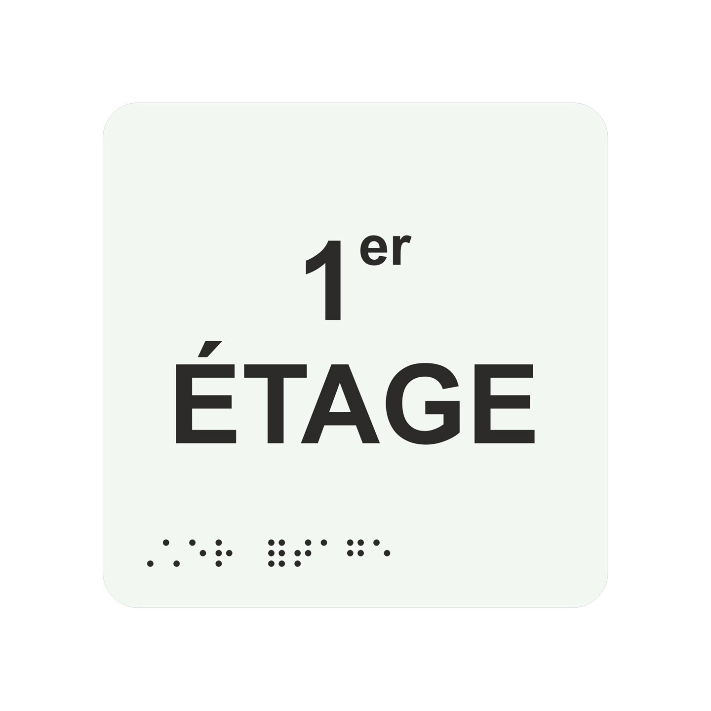 Picto braille 1er étage blanc