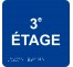 Picto alu avec braille et relief "3e ETAGE"