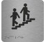 Picto alu avec braille et relief "Escalier"