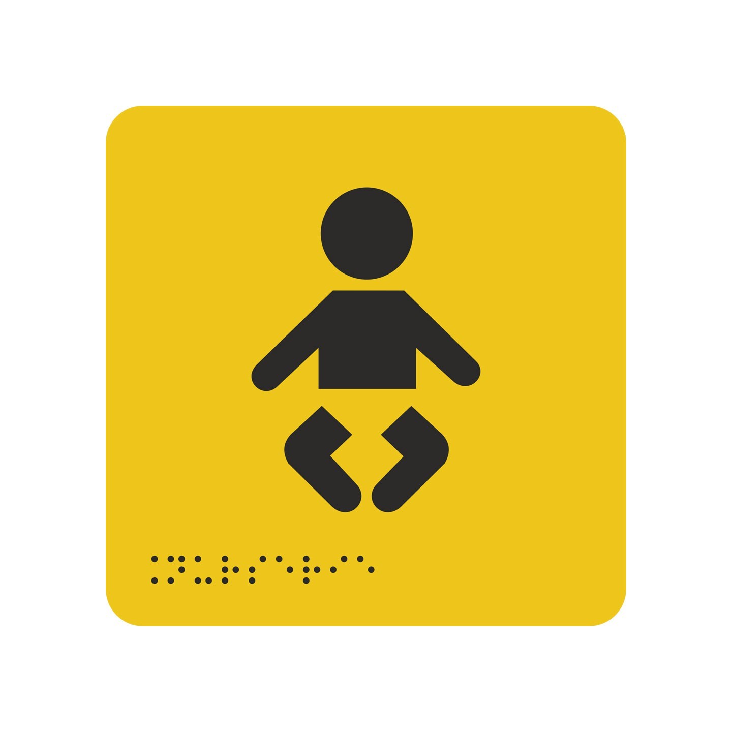 Pictogramme en alu avec braille et relief   "Nurserie"