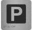 Pictogramme en alu avec braille et relief "Parking"