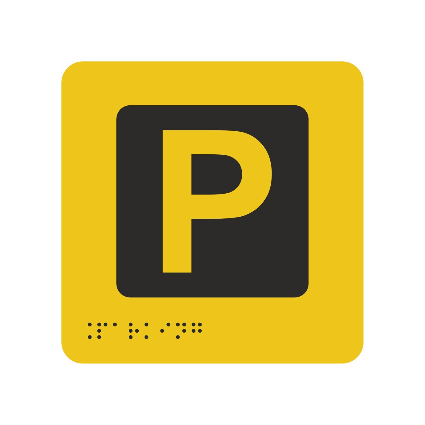 Pictogramme en alu avec braille et relief   "Parking"
