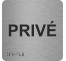 Pictogramme braille privé argent