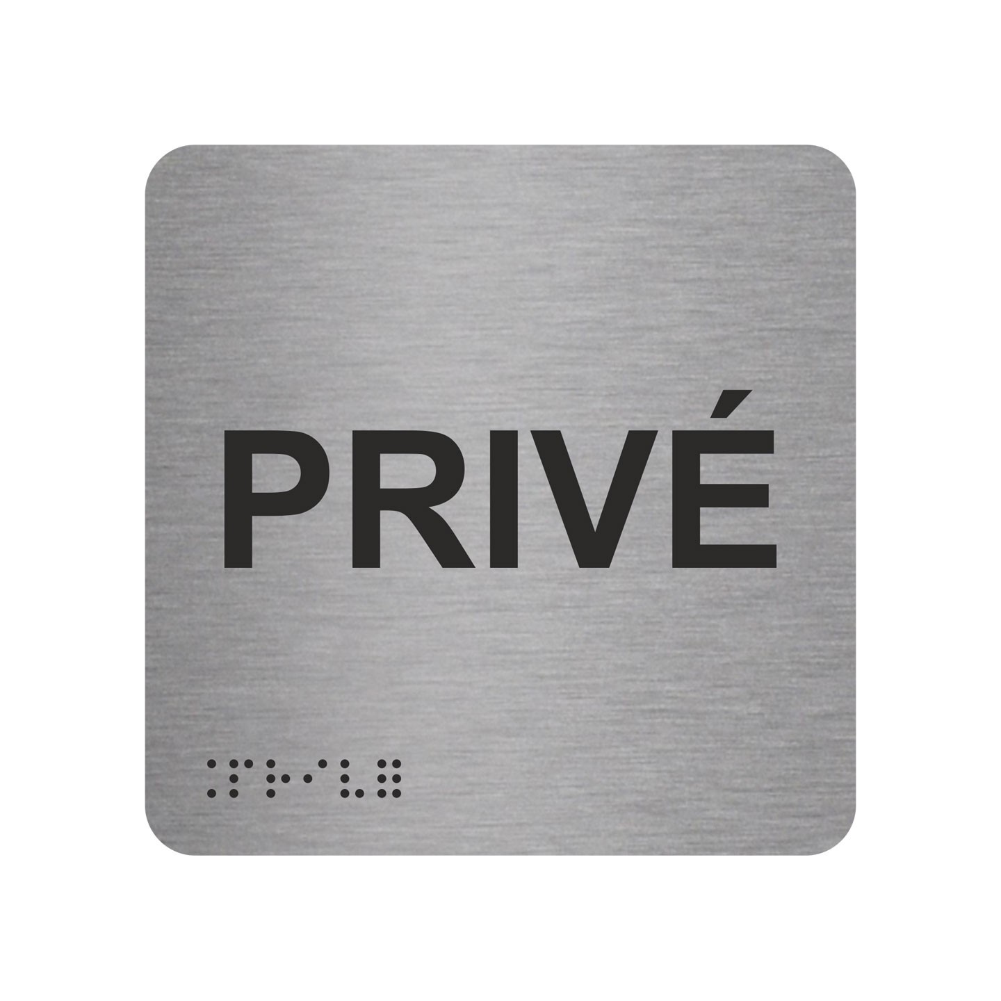 Pictogramme braille privé argent