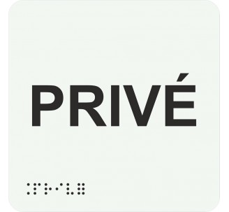 Pictogramme braille privé blanc