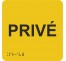 Pictogramme braille privé jaune
