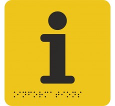 Pictogramme avec braille et relief "Information"