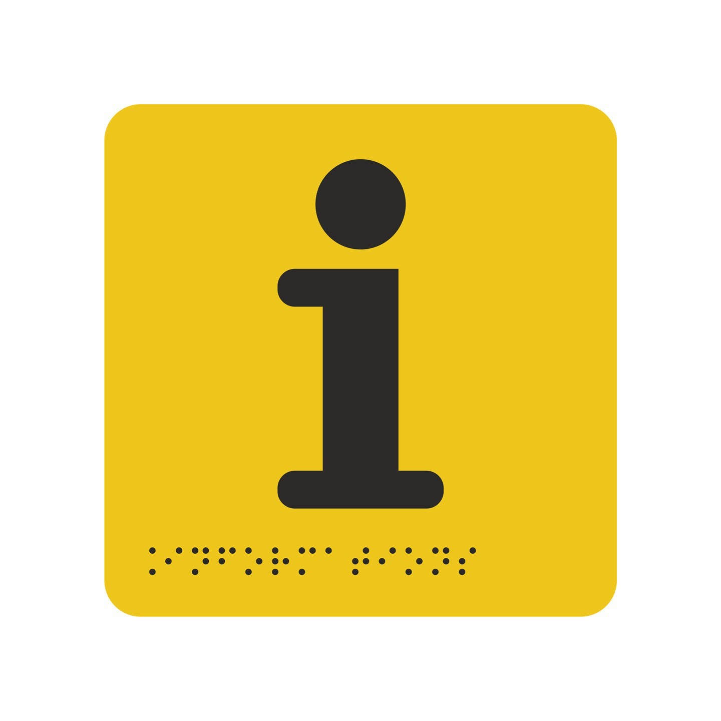 Pictogramme en alu avec braille et relief   "Information"