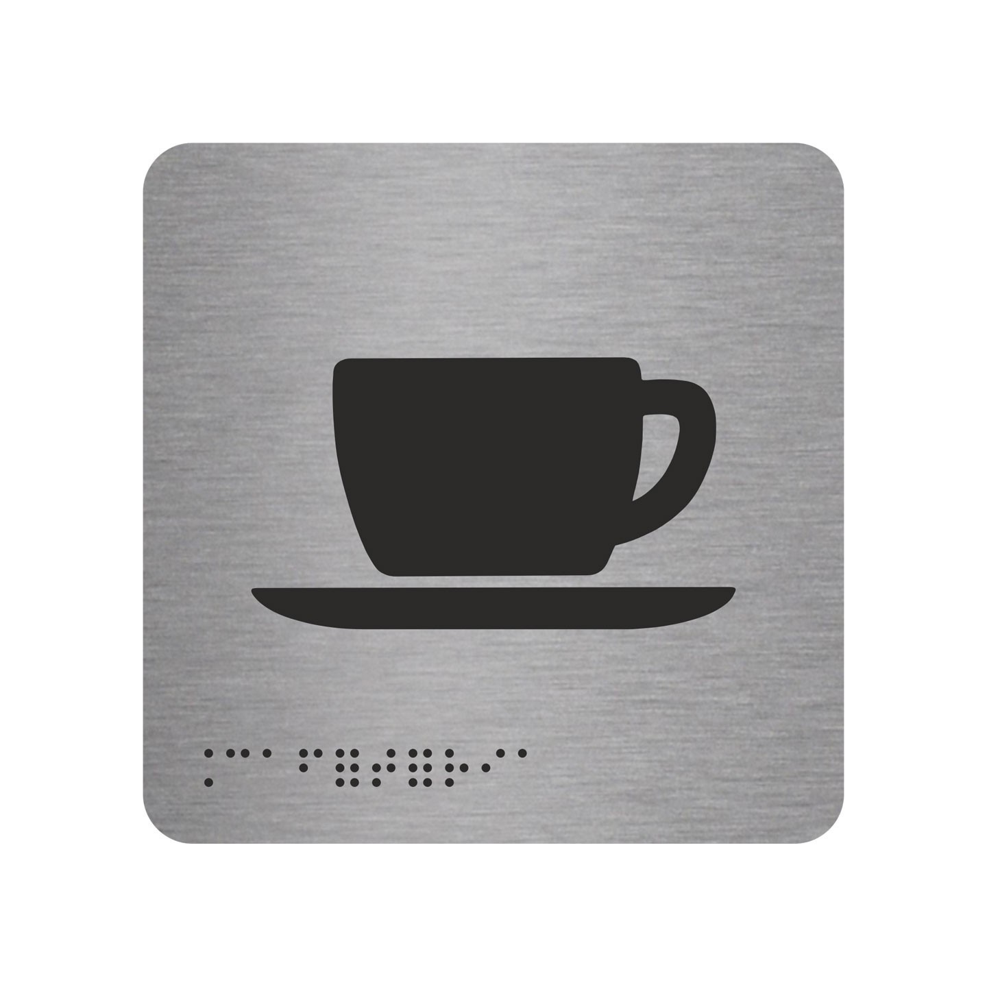Pictogramme en alu avec braille et relief   "Coin détente"