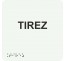 Picto alu avec braille et relief "Tirez", 5 coloris au choix