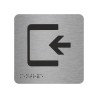 Pictogramme en alu avec braille et relief   "Entrée"