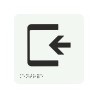 Pictogramme en alu avec braille et relief   "Entrée"