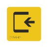 Pictogramme en alu avec braille et relief   "Entrée"