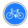 Panneau routier Piste obligatoire pour les cycles ref: B22a