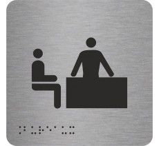 Pictogramme avec braille et relief "Bureau"