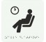 Picto alu avec braille et relief logo "Salle d'attente", 5 couleurs au choix
