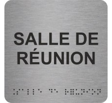 Pictogramme avec braille et relief "Salle de réunion"