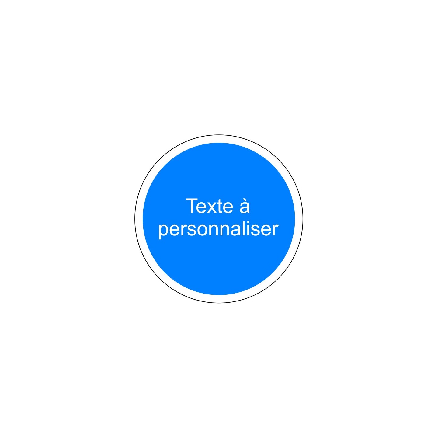 Panneau type routier Obligation - texte personnalisé