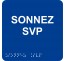 Picto alu avec braille et relief "Sonnez SVP", 5 couleurs au choix