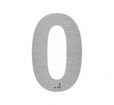 Chiffre "0" + braille en alu ou pvc découpé 