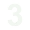 Chiffre "3" + braille en alu découpé