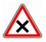 Kit ou Panneau type routier "Intersection - priorité à droite" panneau priorité à droite ref:AB1