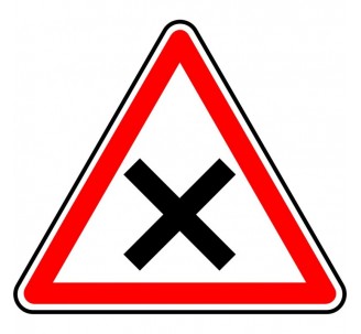 Panneau routier "Intersection - Priorité à droite" AB1