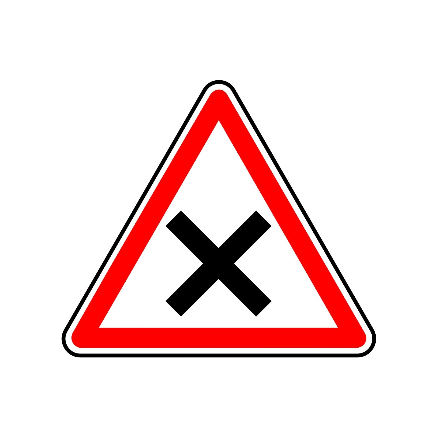 Panneau type routier Intersection - priorité à droite ref:AB1