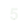 Chiffre "5" + braille en alu découpé 