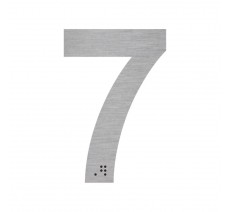 Chiffre "7" + braille en alu découpé