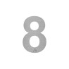 Chiffre "8" + braille en alu découpé