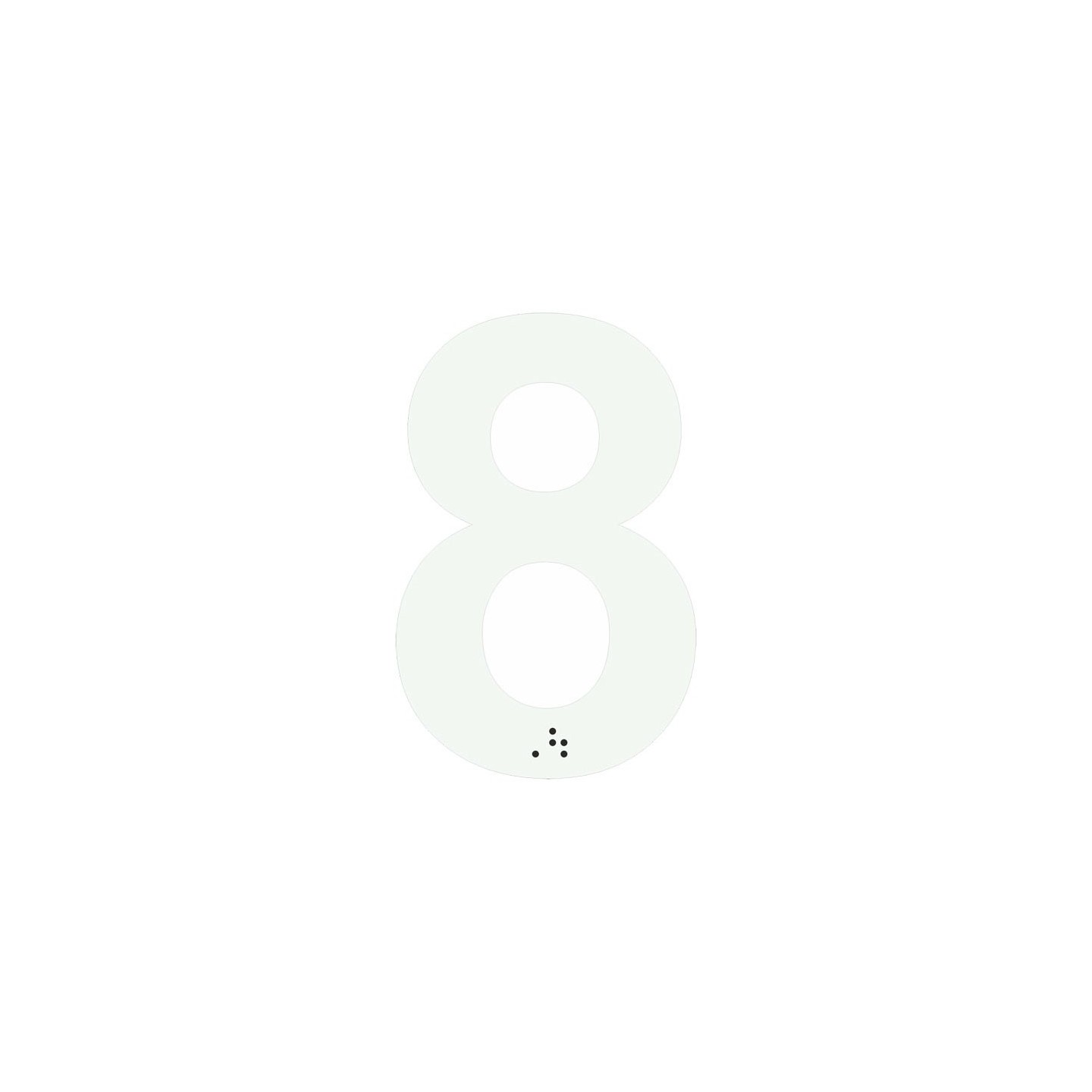 Chiffre "8" + braille en alu découpé