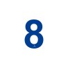 Chiffre "8" + braille en alu découpé