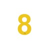 Chiffre "8" + braille en alu découpé
