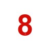 Chiffre "8" + braille en alu découpé