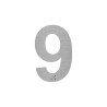 Chiffre "9" + braille en aluminium découpé 