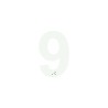 Chiffre "9" + braille en aluminium découpé 