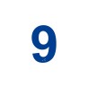 Chiffre "9" + braille en aluminium découpé 