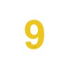 Chiffre "9" + braille en aluminium découpé 