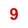 Chiffre "9" + braille en aluminium découpé 