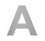 Lettre "A" + braille en aluminium découpé