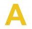 Lettre "A" + braille en aluminium découpé