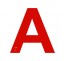 Lettre "A" + braille en aluminium découpé