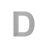 Lettre "D" + braille en aluminium découpé 