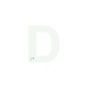 Lettre "D" + braille en aluminium découpé 