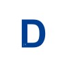 Lettre "D" + braille en aluminium découpé 
